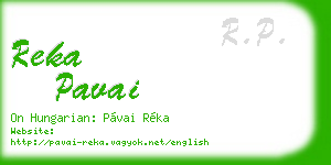 reka pavai business card