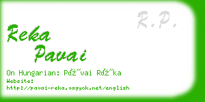 reka pavai business card